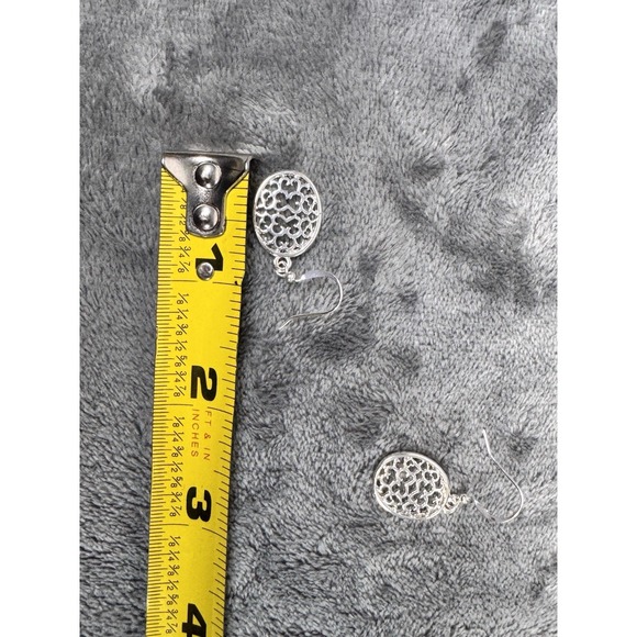 Kim Rogers 15" Necklace & Earring Set Intricate Filigree Silver Tone Jewelry - Picture 13 of 15